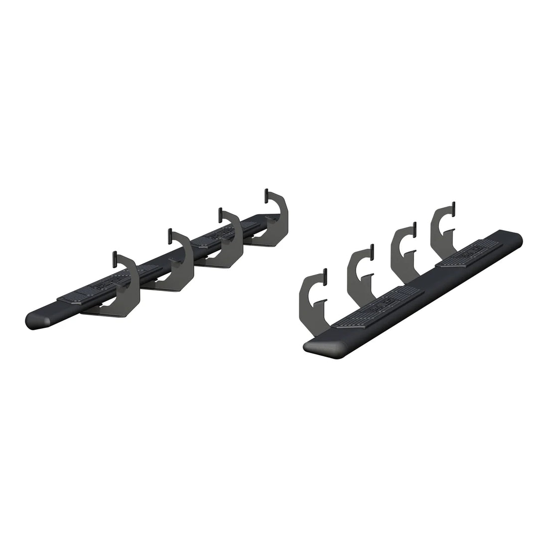 ARIES AscentStep 5-1/2" x 91" Black Steel Running Boards 2558047 fits Chevrolet / GMC - Side View