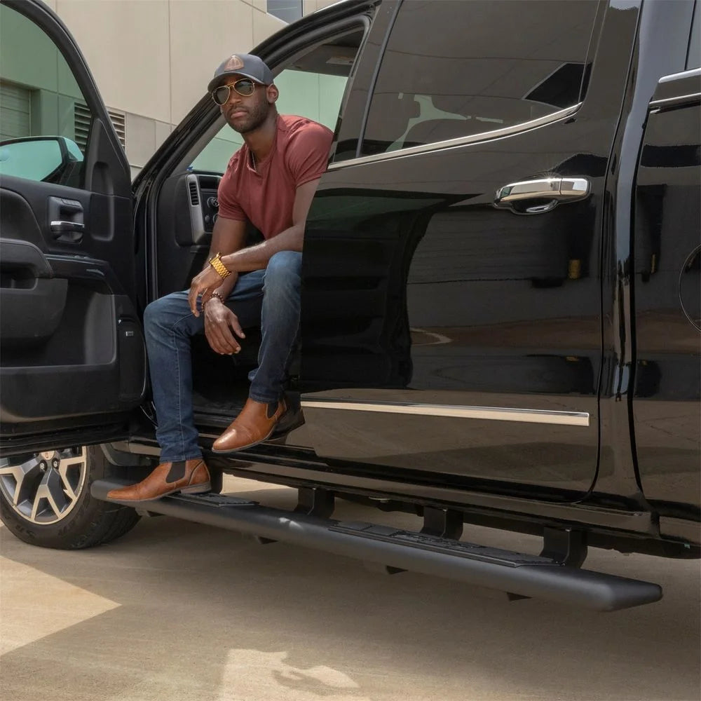 ARIES AscentStep 5-1/2" x 91" Black Steel Running Boards (No Brackets) 2057991 fits 1999-2019 Chevrolet / Ford / GMC - Add...