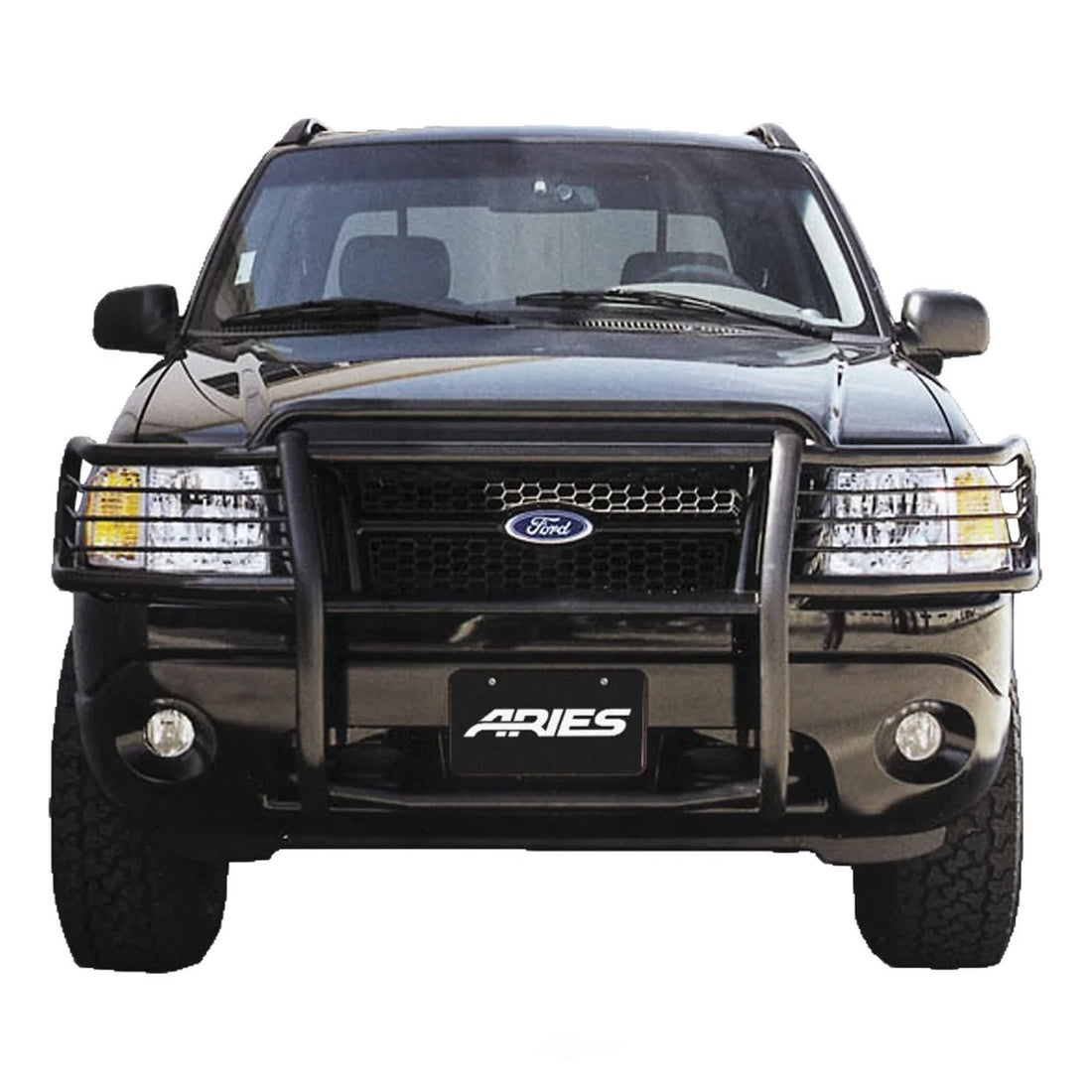 ARIES Black Steel Grille Guard 3048 fits Ford Explorer / 2001-2002 Ford Explorer SPORT / 2003-2005 Ford Explorer SPORT Trac