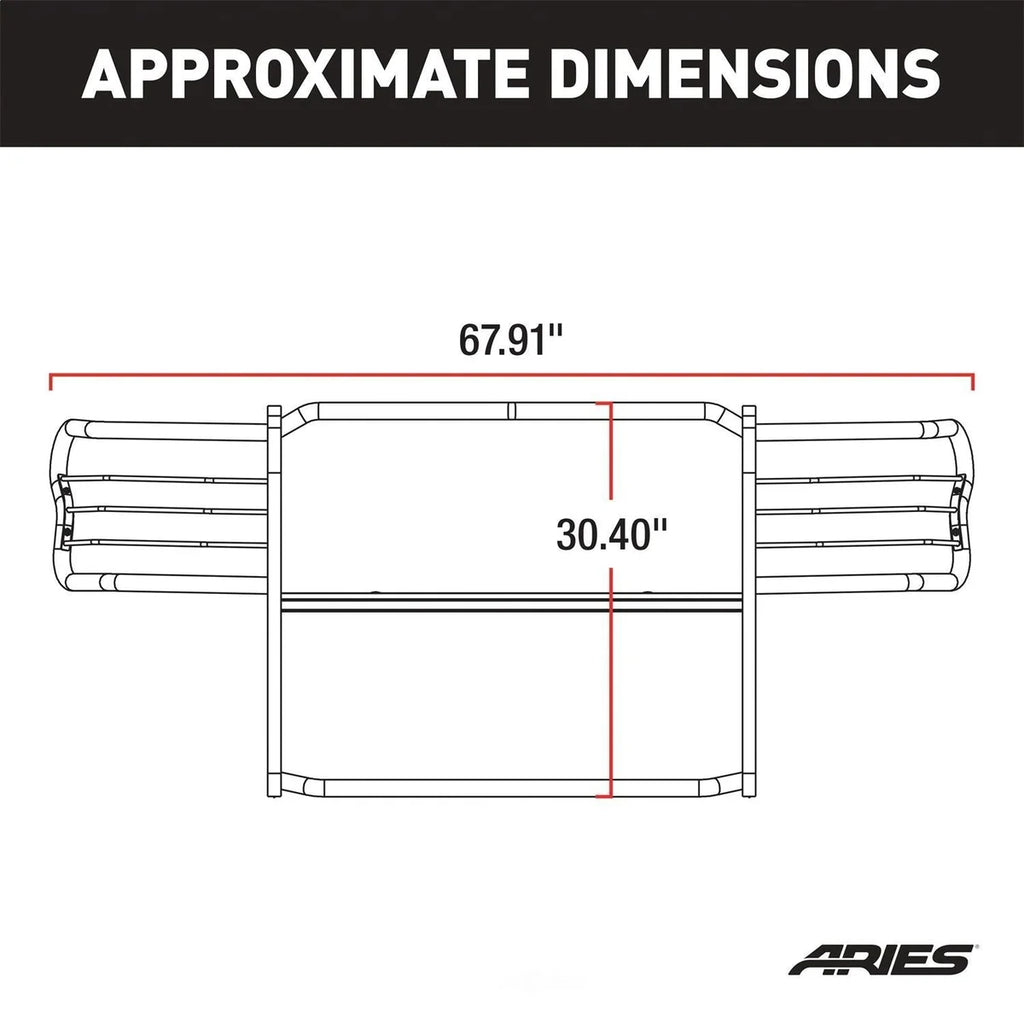ARIES Black Steel Grille Guard 3062 fits Ford Escape / Mazda Tribute - Installation View
