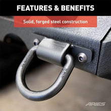 Load image into Gallery viewer, ARIES Bolt-On Anti-Rattle D-Rings (9,000 lbs, 2-Pack) 2081300 - Additional View 8