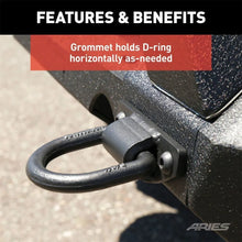Load image into Gallery viewer, ARIES Bolt-On Anti-Rattle D-Rings (9,000 lbs, 2-Pack) 2081300 - Additional View 10