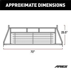 ARIES Classic Black Steel Headache Rack 111002 fits 2015-2020 Ford F-150 - Main Product View
