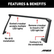 Load image into Gallery viewer, ARIES Jeep JK Roof Light Mounting Brackets &amp; Crossbar 15914 fits 2007-2017 Jeep JK / Wrangler - Back View