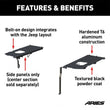 Load image into Gallery viewer, ARIES Jeep JK Unlimited Security Cargo Lid Side Panels ALC25001-01 fits Jeep JK - Back View