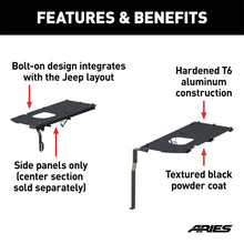 Load image into Gallery viewer, ARIES Jeep JK Unlimited Security Cargo Lid Side Panels ALC25001-01 fits Jeep JK - Back View