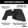 Load image into Gallery viewer, ARIES Jeep Wrangler JK Aluminum Front Inner Fender Liners 1500350 fits Jeep Wrangler - Back View