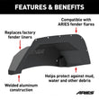 Load image into Gallery viewer, ARIES Jeep Wrangler JK Aluminum Rear Inner Fender Liners 2500350 fits Jeep Wrangler - Back View