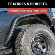 Load image into Gallery viewer, ARIES Jeep Wrangler JK Aluminum Rear Inner Fender Liners 2500350 fits Jeep Wrangler - Additional View 6