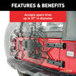 Load image into Gallery viewer, ARIES Jeep Wrangler JK Heavy-Duty Spare Tire Carrier 2563000 fits Jeep Wrangler