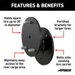 Load image into Gallery viewer, ARIES Jeep Wrangler JK Spare Tire Relocation Carrier 25630AB fits Jeep Wrangler - Back View