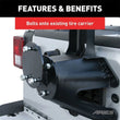 Load image into Gallery viewer, ARIES Jeep Wrangler JK Spare Tire Relocation Carrier 25630AB fits Jeep Wrangler - Installation View