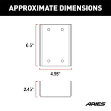 Load image into Gallery viewer, ARIES Jeep Wrangler JK Third Brake Light Extension Bracket 256TBL fits Jeep Wrangler - Side View