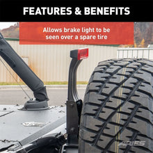 Load image into Gallery viewer, ARIES Jeep Wrangler JK Third Brake Light Extension Bracket 256TBL fits Jeep Wrangler - Installation View