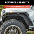 Load image into Gallery viewer, ARIES Jeep Wrangler JL Aluminum Front and Rear Inner Fender Liners 2500650 fits 2018-2019 Jeep Wrangler