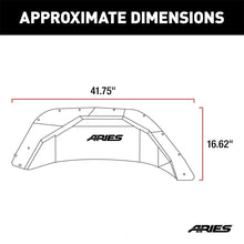 Load image into Gallery viewer, ARIES Jeep Wrangler JL Aluminum Rear Inner Fender Liners 2500550 fits 2018-2019 Jeep Wrangler - Side View