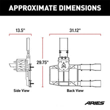 Load image into Gallery viewer, ARIES Jeep Wrangler JL Heavy-Duty Spare Tire Carrier 2563001 fits 2018-2019 Jeep Wrangler - Side View
