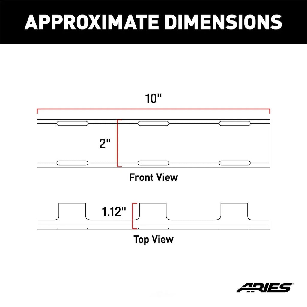 ARIES LED Light Cover for 10" Single-Row Light Bars 1501261 - Side View
