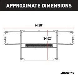 ARIES P2068 Pro Series Black Steel Grille Guard, No-Drill P2068 fits Toyota Tacoma - Main Product View