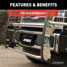 Load image into Gallery viewer, ARIES Polished Stainless Grille Guard 3067-2 fits Ford F-250 Super Duty / F-350 Super Duty - Additional View 8