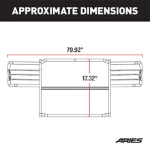 Load image into Gallery viewer, ARIES Polished Stainless Grille Guard 4076-2 fits 2003-2009 Hummer H2 - Installation View
