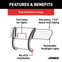 Load image into Gallery viewer, ARIES Polished Stainless Grille Guard 4076-2 fits 2003-2009 Hummer H2 - Additional View 5