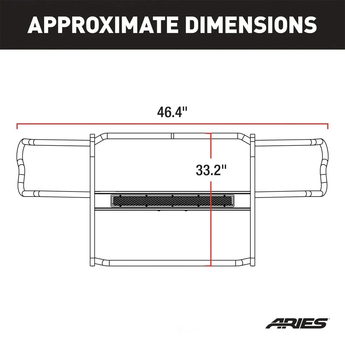 ARIES Pro Series Black Steel Grille Guard P4088 fits Chevrolet Colorado / GMC Canyon - Additional View 6
