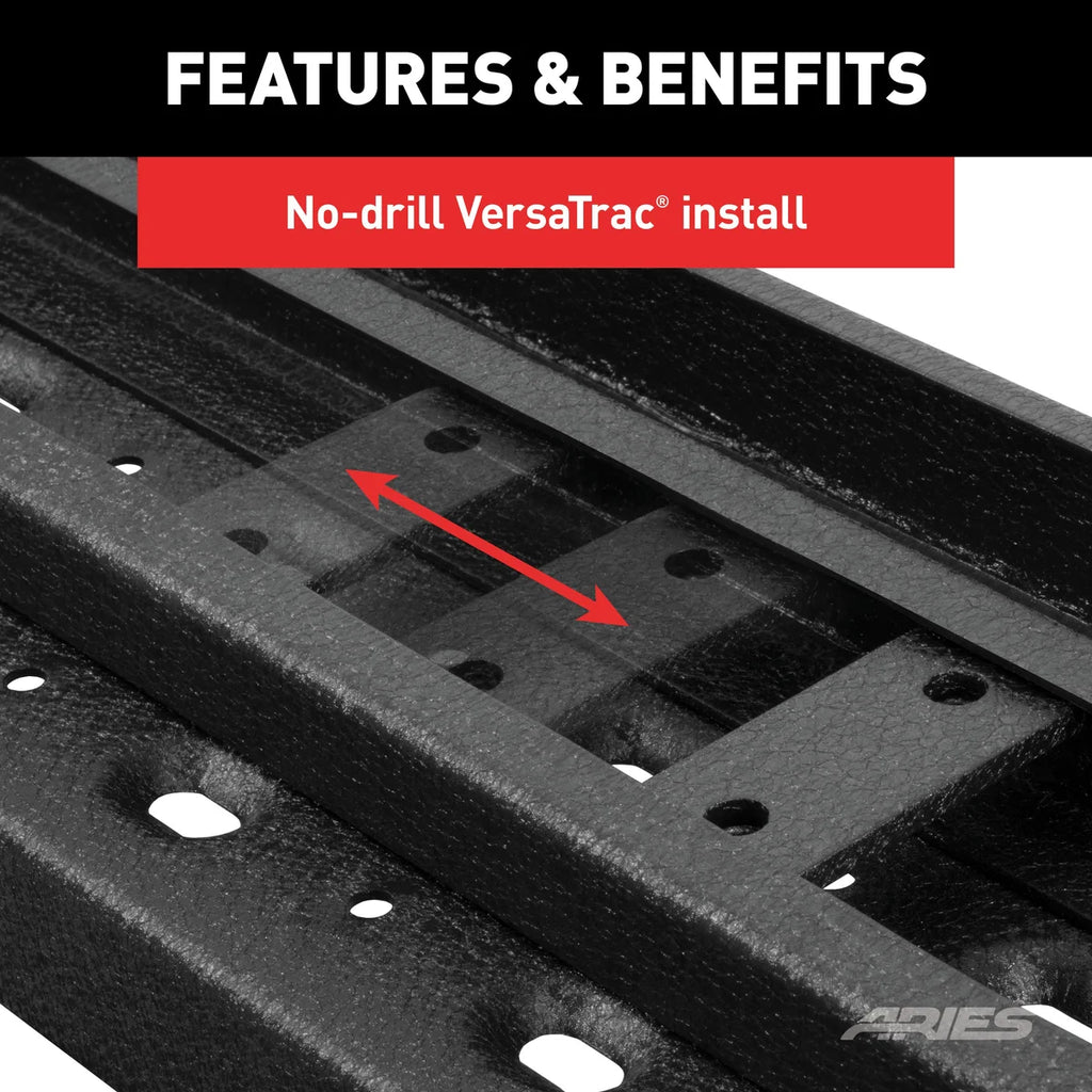 ARIES RidgeStep 6-1/2" x 75" Black Steel Running Boards 2055554 fits Ford Explorer