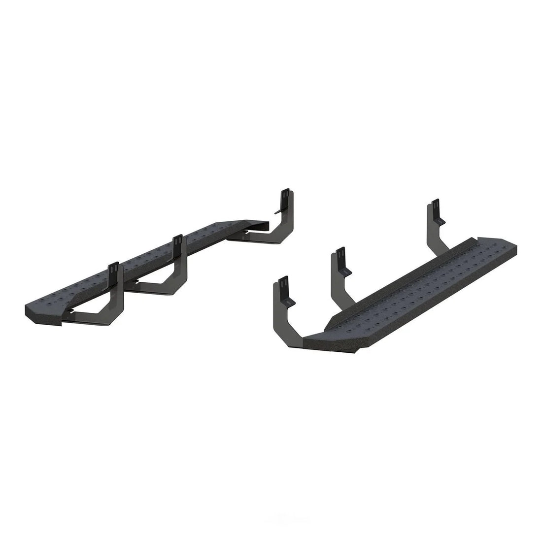 ARIES RidgeStep 6-1/2" x 75" Black Steel Running Boards 2055543 fits Nissan Titan - Side View