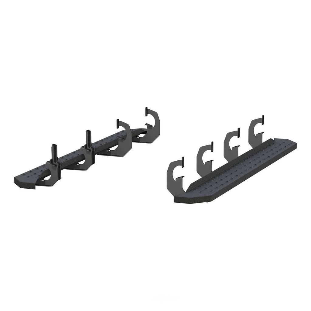 ARIES RidgeStep 6-1/2" x 75" Black Steel Running Boards 2055530 fits Chevrolet Silverado / GMC Sierra - Side View