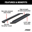 Load image into Gallery viewer, ARIES RidgeStep 6-1/2" x 85" Black Steel Running Boards (No Brackets) C2885 fits 2007-2020 Toyota Tundra - Back View