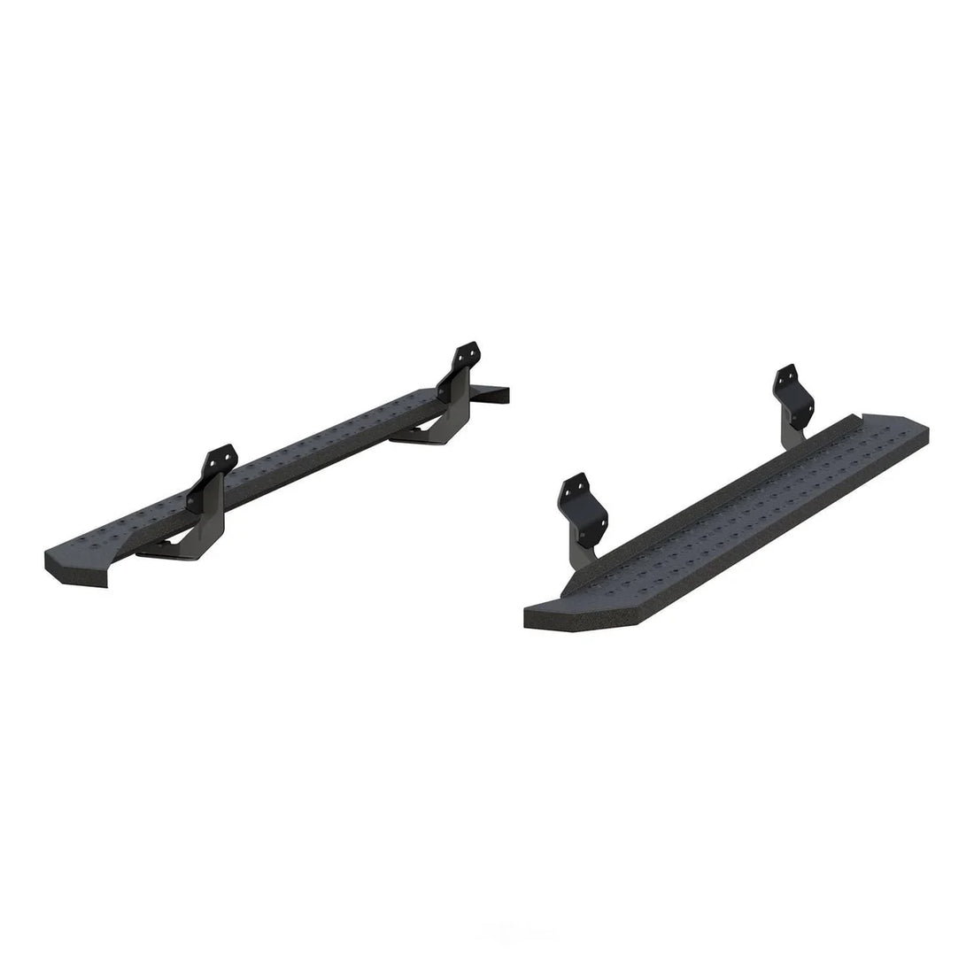 ARIES RidgeStep 6-1/2" x 85" Black Steel Running Boards 2055521 fits Ford F-Series - Side View