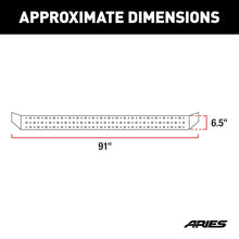 Load image into Gallery viewer, ARIES RidgeStep 6-1/2" x 91" Black Steel Running Boards 2055519 fits Ford F-Series CREW CAB
