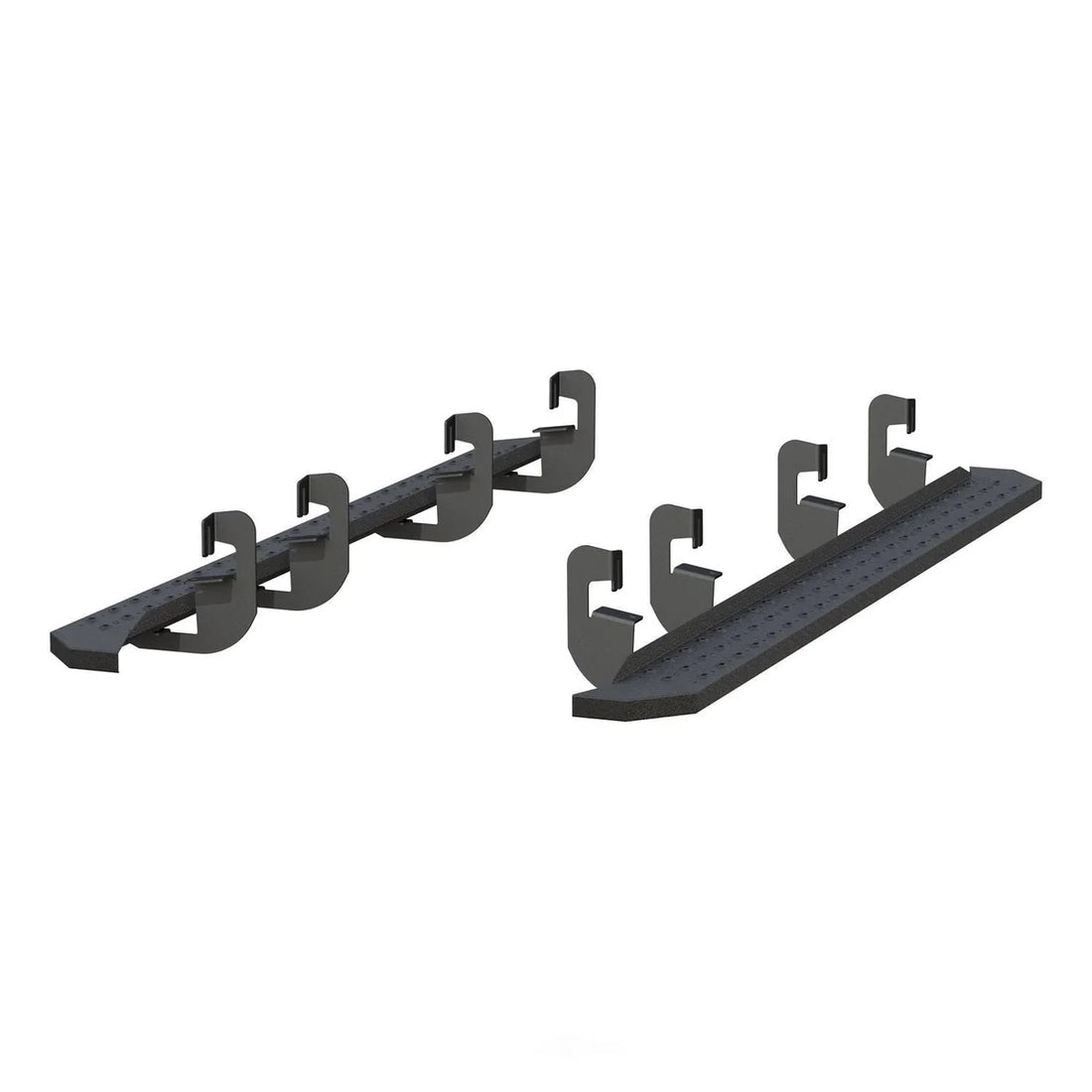 ARIES RidgeStep 6-1/2" x 91" Black Steel Running Boards 2055541 fits Chevrolet Silverado / GMC Sierra CREW CAB - Side View