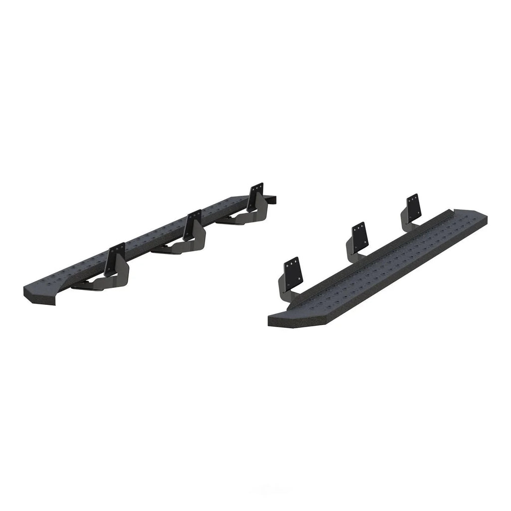 ARIES RidgeStep 6-1/2" x 91" Black Steel Running Boards 2055549 fits Ram 1500 CREW CAB - Side View