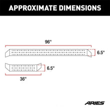 Load image into Gallery viewer, ARIES RidgeStep 6-1/2" x 96", 36" Black Steel Running Boards (No Brackets) C3696 fits 1999-2014 Ford E-150 / 1999-2014 For...