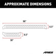 Load image into Gallery viewer, ARIES RidgeStep 6-1/2" x 96", 36" Black Steel Running Boards 2055545 fits Ford Transit - Back View
