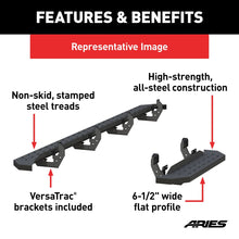 Load image into Gallery viewer, ARIES RidgeStep 6-1/2" x 96", 36" Steel Running Boards 2055534 fits Mercedes-Benz Sprinter 2500 / 3500