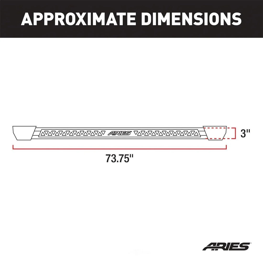 ARIES Rocker Step Running Boards 2074118 fits 2018-2019 Jeep Wrangler JL Unlimited - Back View