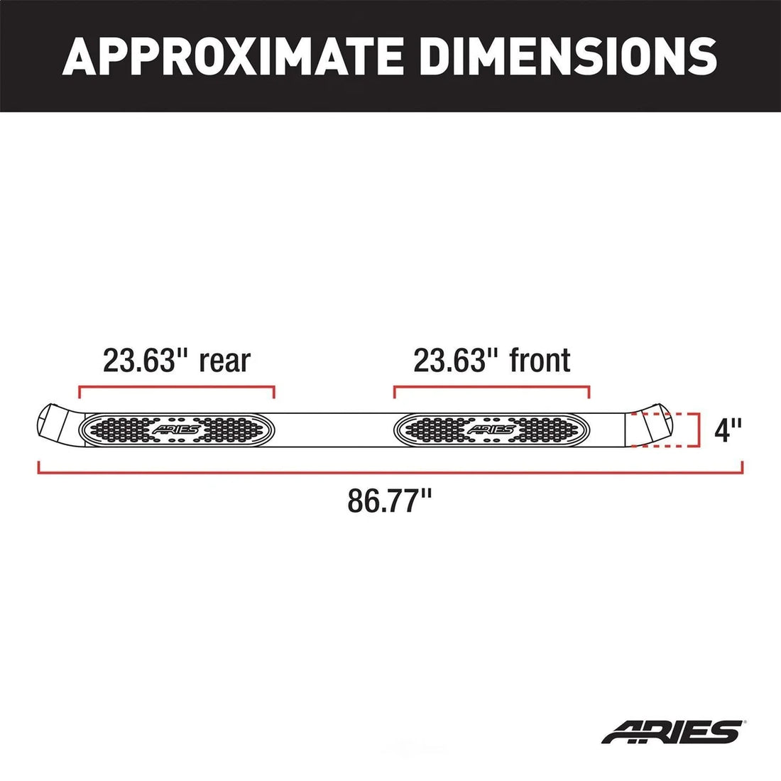 ARIES S225045-2 4-Inch Oval Polished Stainless Steel Nerf Bars S225045-2 fits Ram 1500 - Additional View 7
