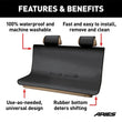 Load image into Gallery viewer, ARIES Seat Defender 58" x 55" Removable Waterproof Black Bench Seat Cover 3146-09 - Back View