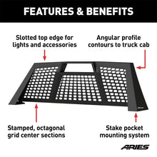 Load image into Gallery viewer, ARIES Switchback Black Aluminum Headache Rack 1110111 fits Dodge Ram / Ram 1500 / 2500 / 3500 - Additional View 5