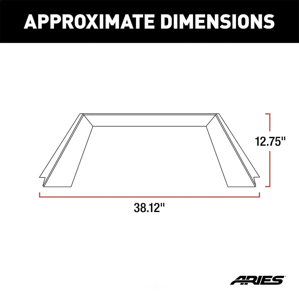 ARIES TrailChaser Aluminum Front Bumper Angular Brush Guard 2081101 fits 2007-2019 Jeep Wrangler - Side View