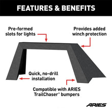 Load image into Gallery viewer, ARIES TrailChaser Aluminum Front Bumper Angular Brush Guard 2081101 fits 2007-2019 Jeep Wrangler - Back View