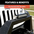 Load image into Gallery viewer, ARIES TrailChaser Aluminum Front Bumper Angular Brush Guard 2081101 fits 2007-2019 Jeep Wrangler - Installation View