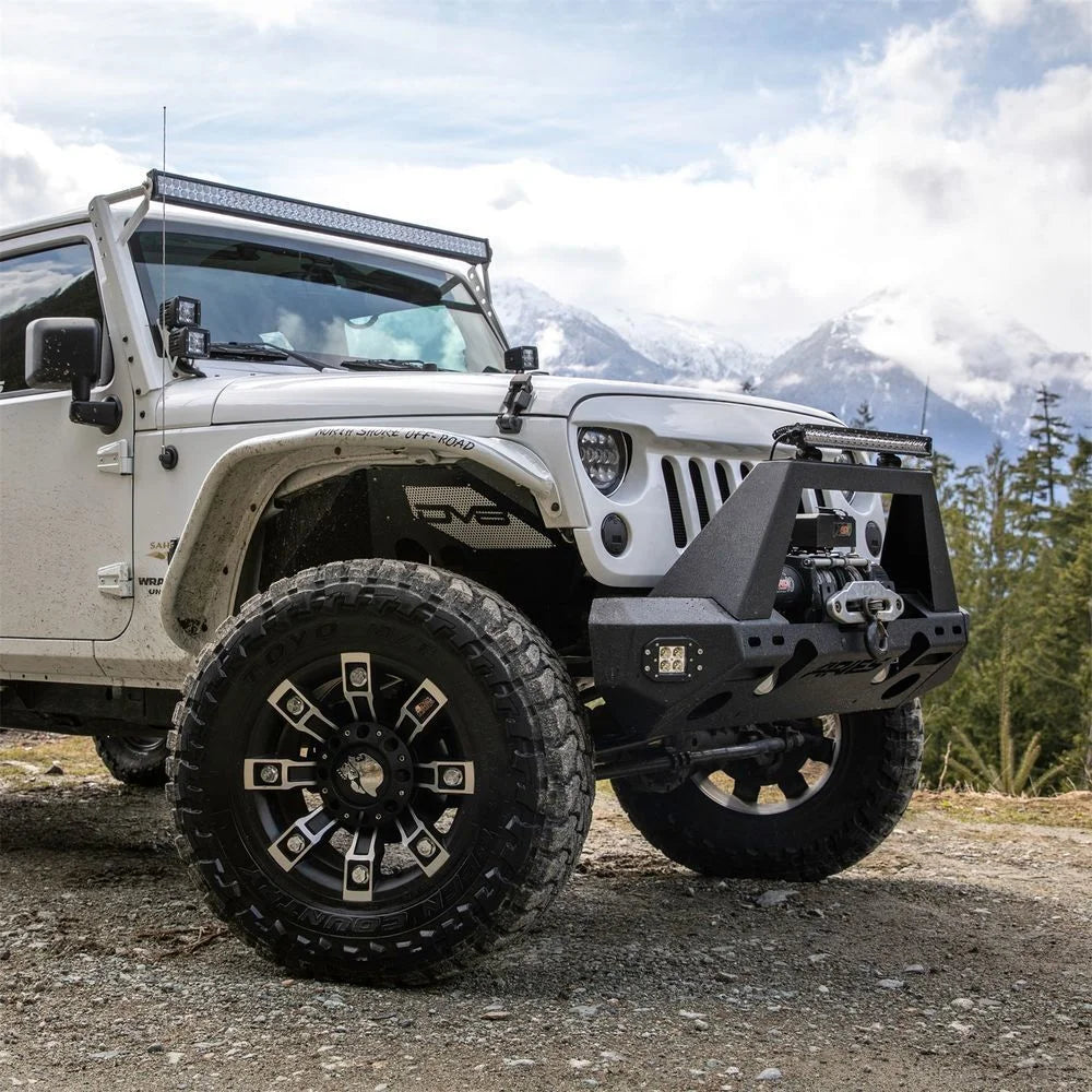 ARIES TrailChaser Aluminum Front Bumper Angular Brush Guard 2081101 fits 2007-2019 Jeep Wrangler - Additional View 9