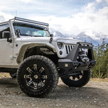 Load image into Gallery viewer, ARIES TrailChaser Aluminum Front Bumper Angular Brush Guard 2081101 fits 2007-2019 Jeep Wrangler - Additional View 9