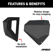 Load image into Gallery viewer, ARIES TrailChaser Aluminum Front Bumper Corners 2081207 fits Jeep Wrangler / Gladiator