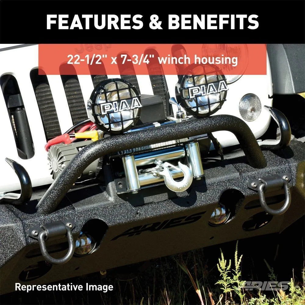 ARIES TrailChaser Aluminum Front Bumper (Option 5) 2082075 fits Jeep Wrangler JL / Gladiator / 2018-2019 Jeep Wrangler Rub...