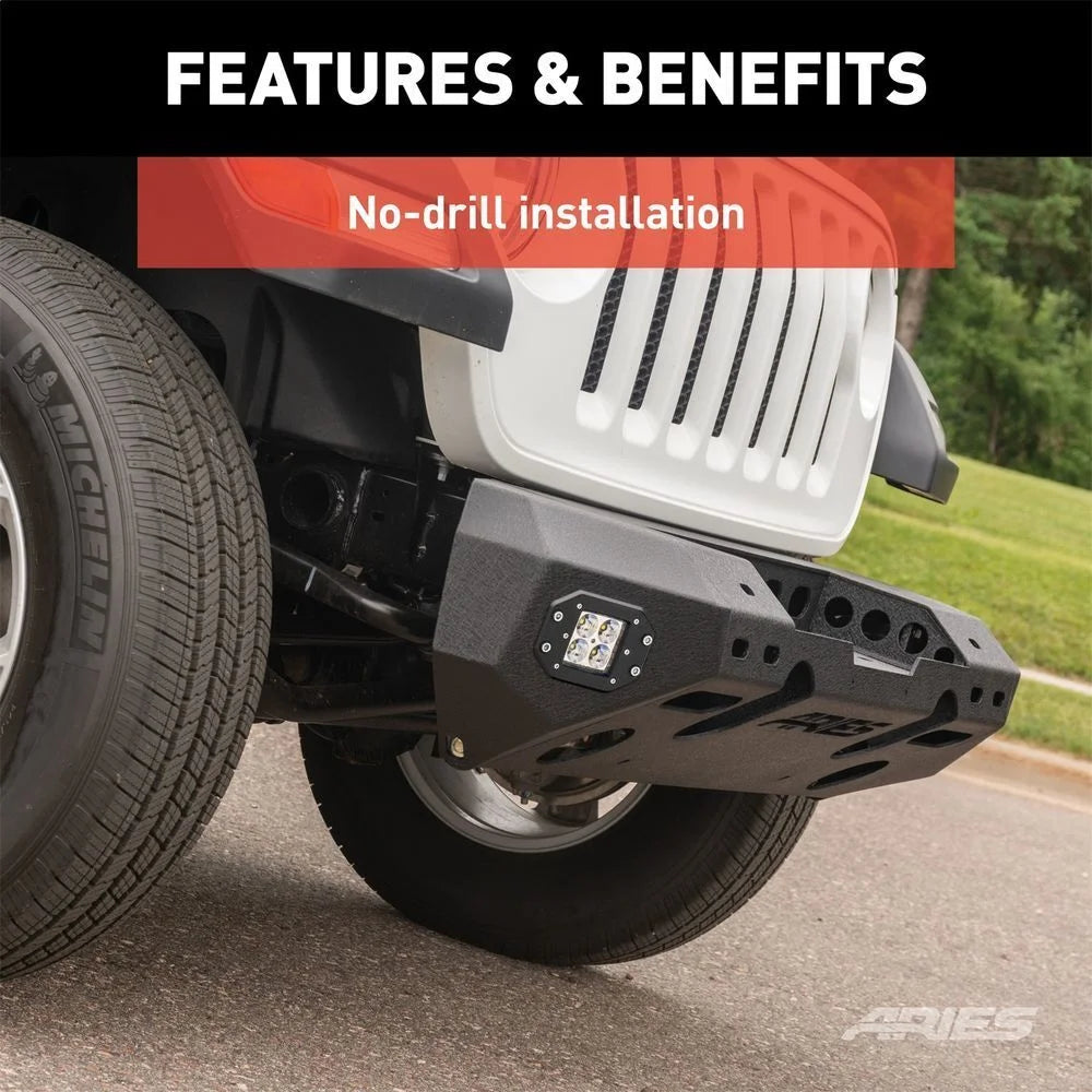 ARIES TrailChaser Aluminum Front Bumper (Option 5) 2082075 fits Jeep Wrangler JL / Gladiator / 2018-2019 Jeep Wrangler Rub...
